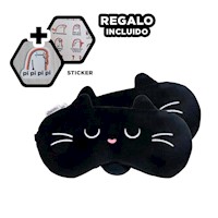 Careta Termica Con Gel Negro Ajustable para Descanso Y+Regalo Sticker
